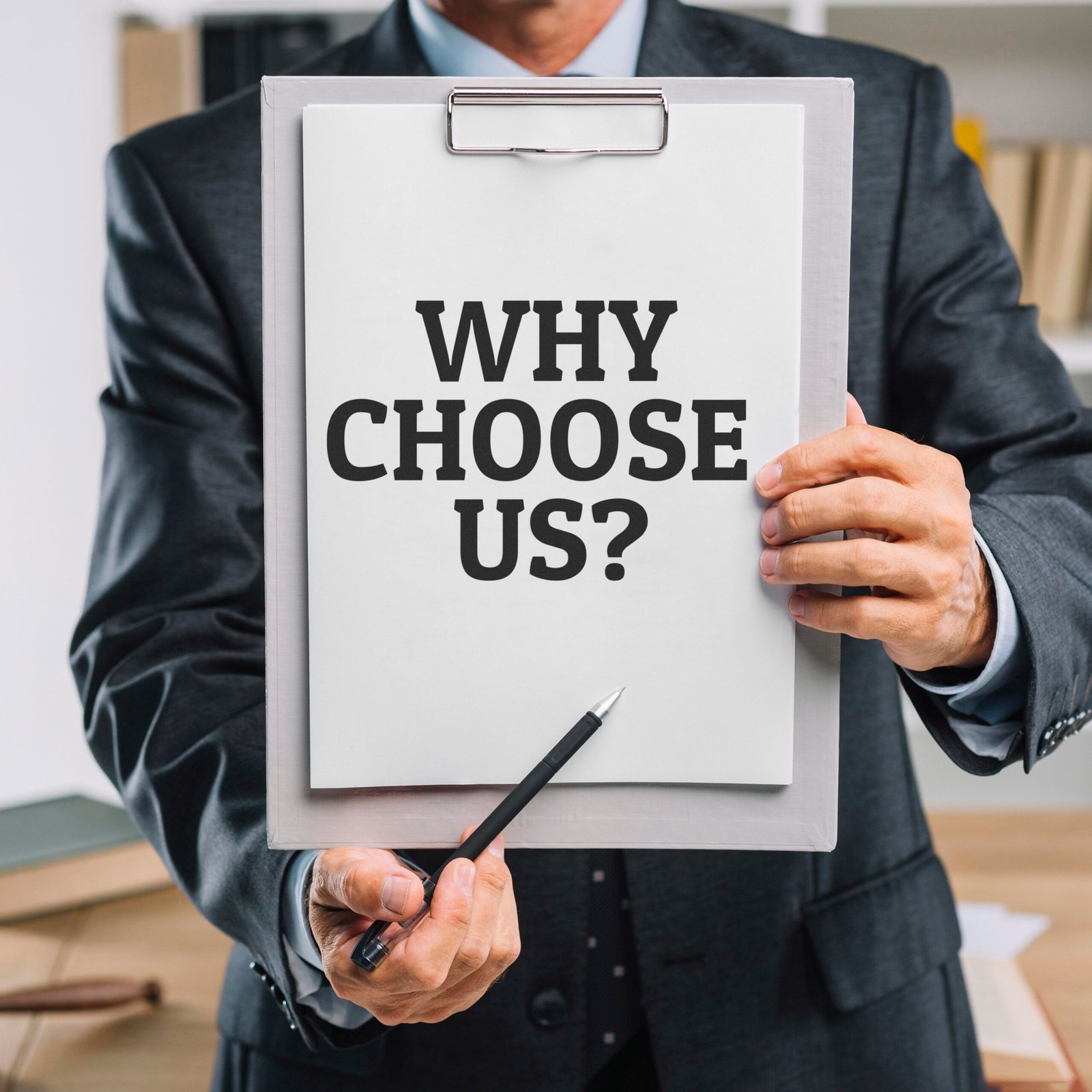 business-man-holding-clipboard-with-why-choose-us-question
